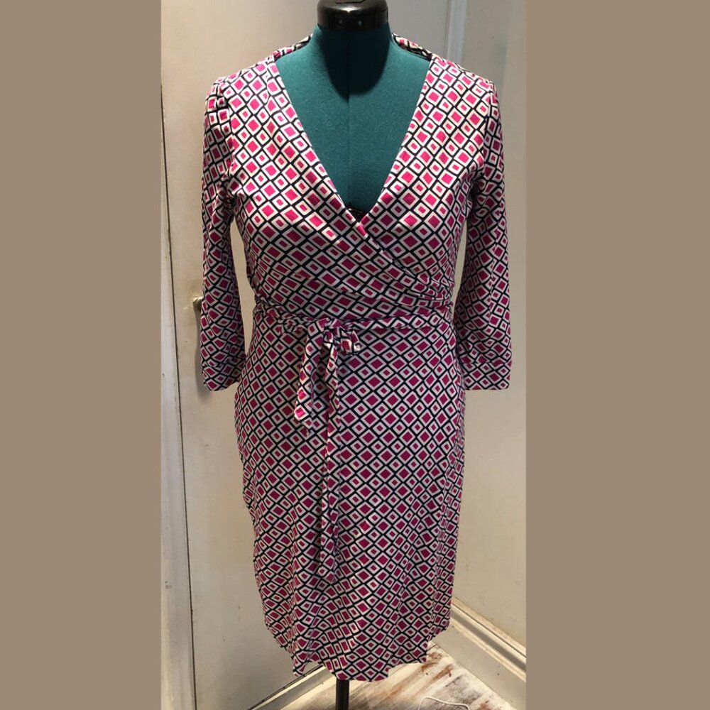 Diane von Furstenberg Jeanne Wrap Dress Vintage Print - Picture 3 of 10